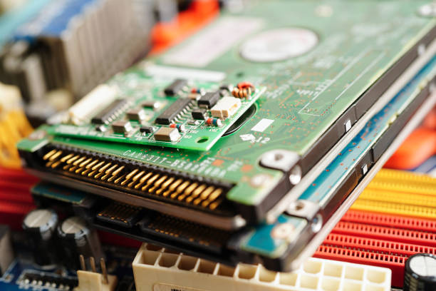 istock Repairing and upgrade circuit mainboard of notebook, electronic, computer hardware and technology concept. 1497289617
