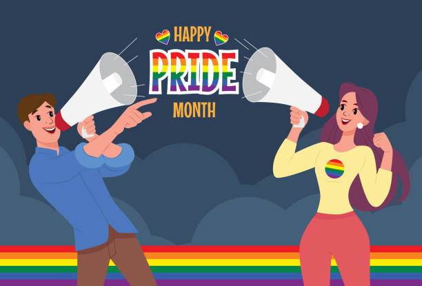istock Happy pride month LBGTQ concept. Pride month with rainbow flag. 1497294118