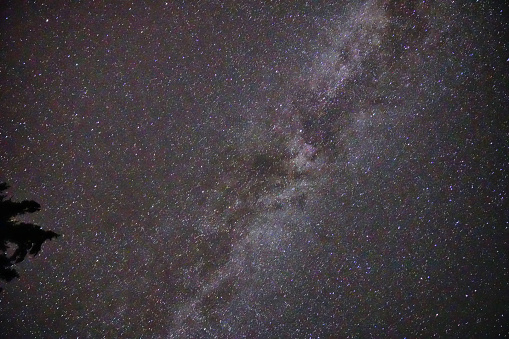 The Milky way galaxy captured in this stunning night shot above the Dark sky preserve at Jasper in the Canada rockies