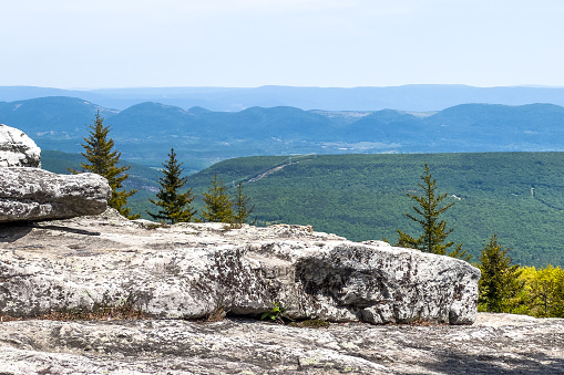 View of West Virginia hills from Bear Rocks Preserve at Dolly Sods