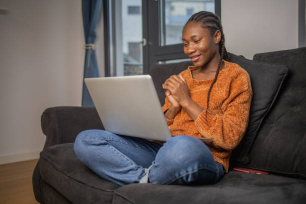 istock Young woman working from home 1497305931