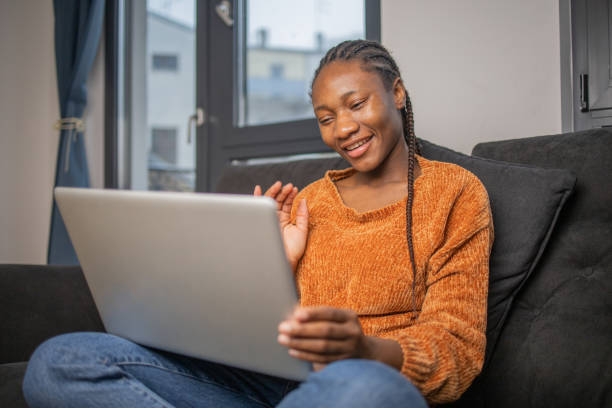 istock Young woman working from home 1497305956