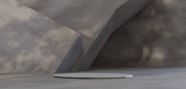 istock curved floor curved concrete background loft scene backdrop display walls stage podium podium base show 3d illustration 1497311396