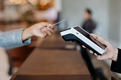 Contactless payment at hotel reception