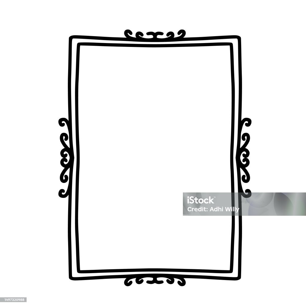 Frame Hand Draw Hand Drawn Vintage Frame Illustration Stock Illustration - Download ...
