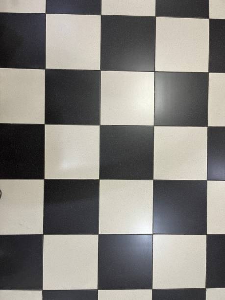 istock Vintage square black and white floor from top view 1497328313