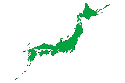 Japan whole map illustration material