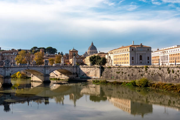 istock Rome - View from Aurelius Bridge (Ponte Sisto Bridge) on St Peters Basilica in Vatican during daytime. 1497341106