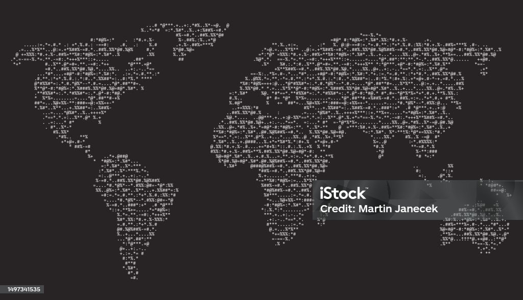 World Map G Code World Map As Source Code向量圖形及更多下載圖片 - 下載, 世界地圖, 中央處理器 - iStock
