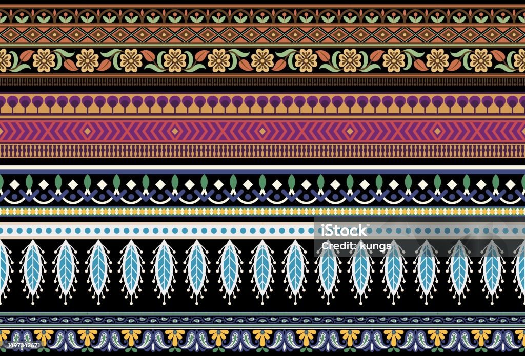 Patterns For Frame Vector Set Of Floral Elements Seamless Pattern For Frames And Borders ...