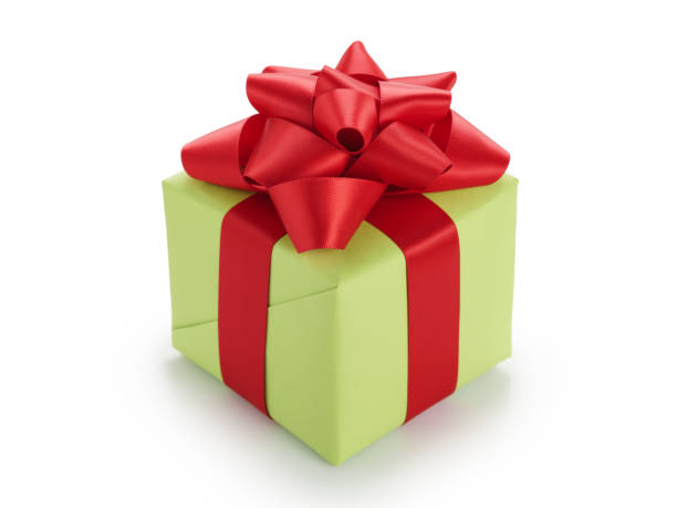 istock green gift box with red ribbon bow isolated on white 1497344461