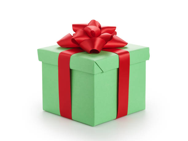 istock green gift box with red ribbon bow isolated on white 1497344657