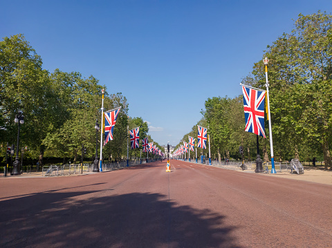 Flag waving in London, England.