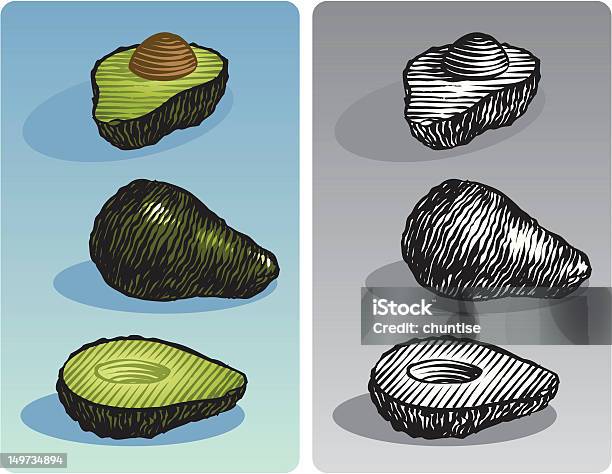 Авокадо — стоковая векторная графика и другие изображения на тему Авокадо - Авокадо, Антиоксидант, Без людей
