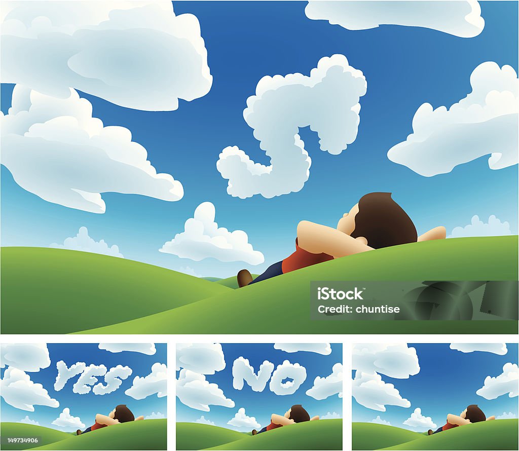 Cloud regardant Message - clipart vectoriel de Regarder en l'air libre de droits