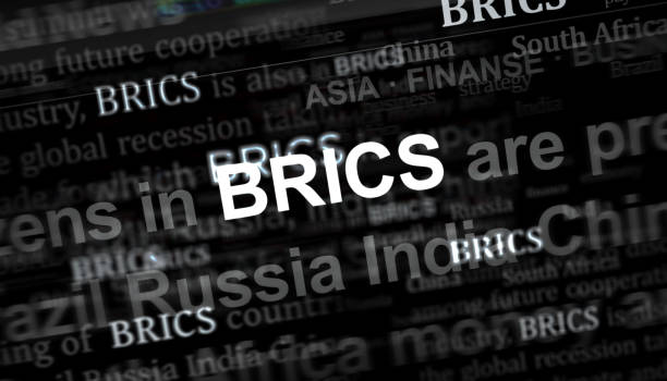 brics groupe économique et organisation nouvelles titres titres médias illustration 3d - brics photos et images de collection