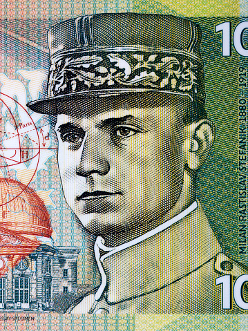Milan Rastislav Stefanik a portrait from Slovak money