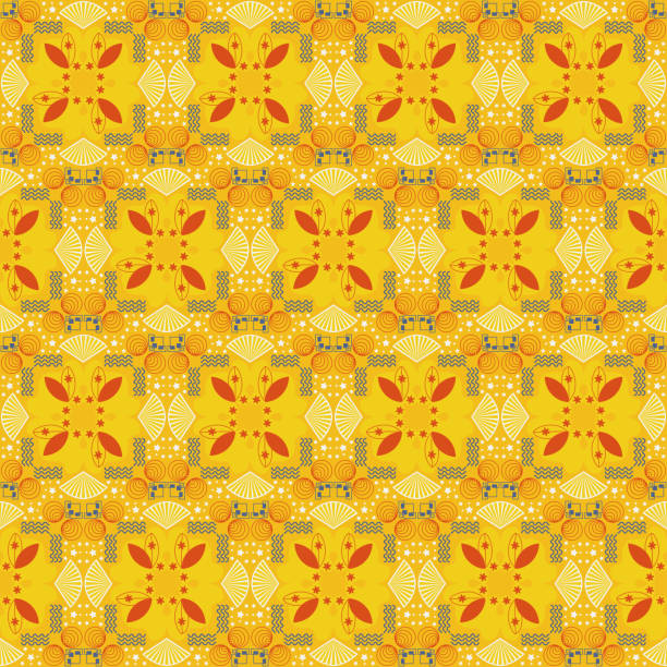 istock Floral Seamless Pattern Background Garden Nature Damask Aboriginal Wedding Ornament Art 1497364883