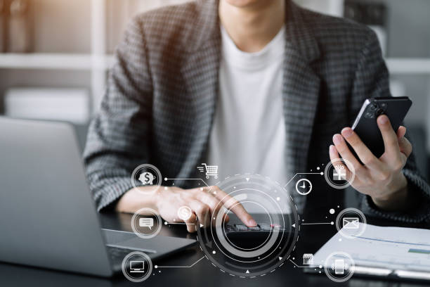 istock Male doing finance at home office with calculate expenses. 1497366132