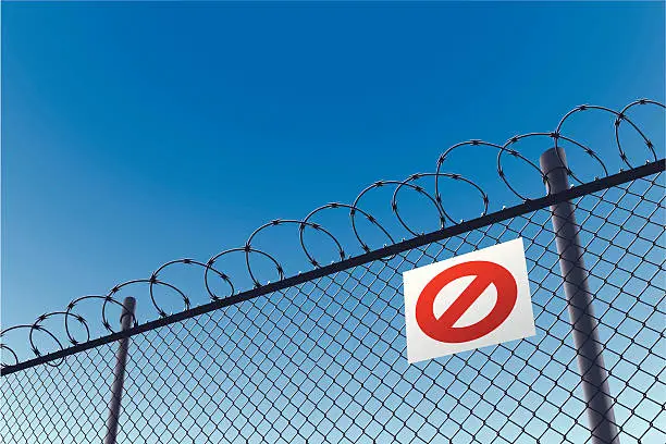 Vector illustration of Keep Out (day)