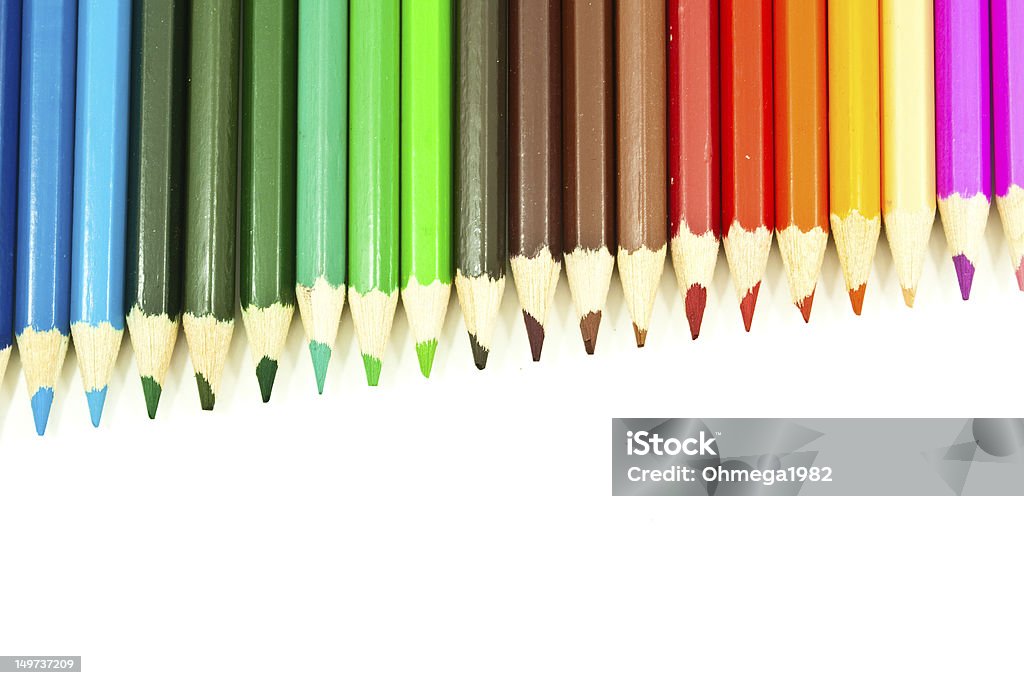 Colorful pencil texture background. This image for child and education concept. Art and Craft Equipment Stock Photo