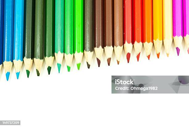Colorful Pencil Texture Background Stock Photo - Download Image Now - Art and Craft Equipment, Close-up, Color Image