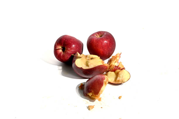 Closed up stale apple fruit.