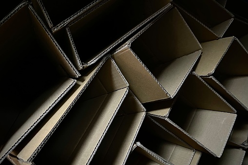 Stacked recyclable cartons