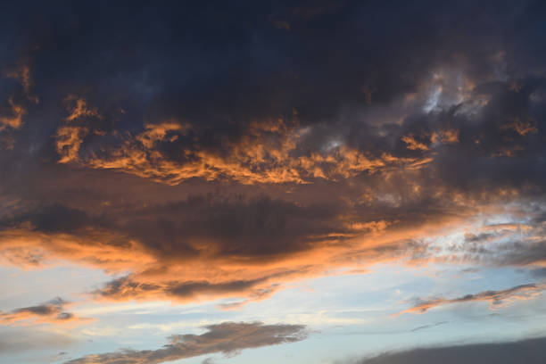 Colorful sky and clouds background on sunset