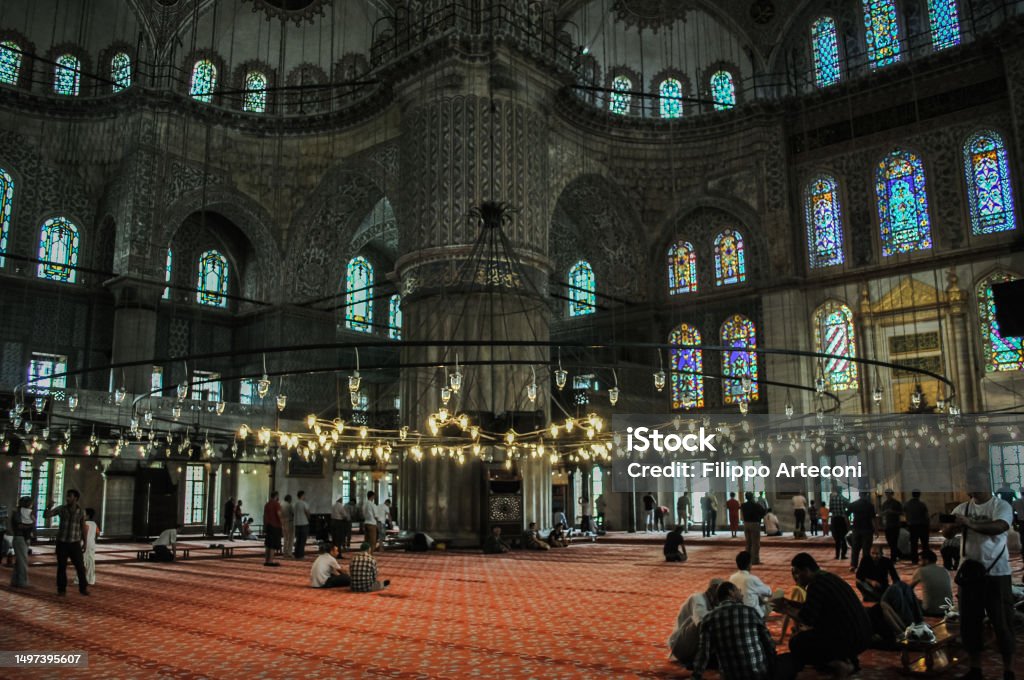 Blue Mosque Inide Inside Blue Mosque Stock Photo - Download Image Now - Europe, Mosque ...