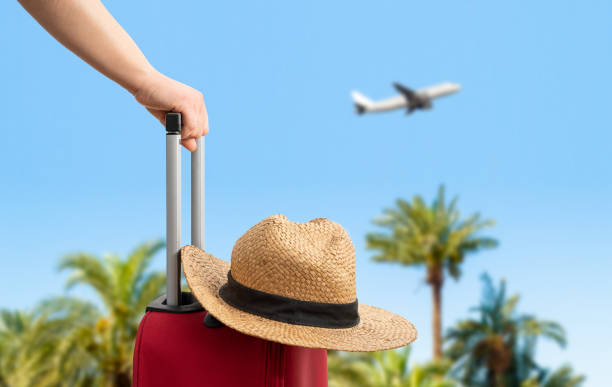 bereit für den start in meinen strandurlaub - ferien stock-fotos und bilder