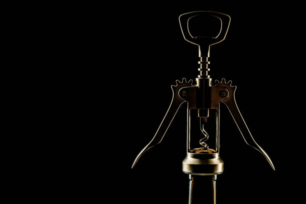 istock Corkscrew screwed into the cork in the bottle of wine 1497400284