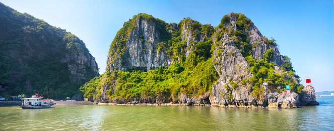 Danang Vietnam . December 12, 2017 View of Marble Montains of Tuy Son Montain