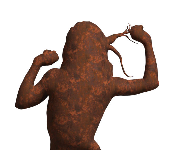 Frau Silhouette auf weißem Hintergrund.