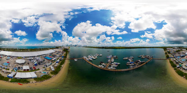 istock Aerial 360 photo SoFlo Boat show 2023 equirectangular 1497429048