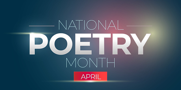 National Poetry Month. Celebrated in April. Vector banner. Modern and elegant design.