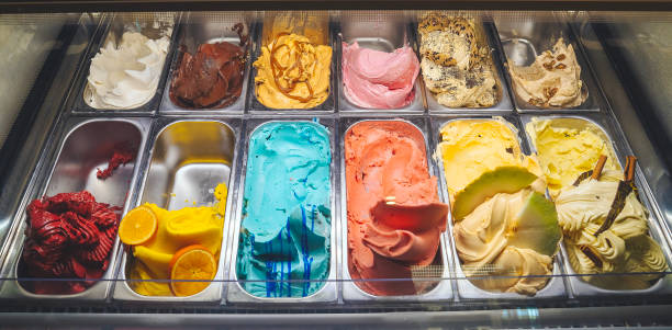istock Colorful ice cream background 1497431369