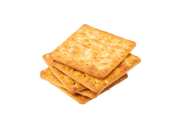 istock Dry thin crispy crackers topping with sugar isolated on white 1497433292
