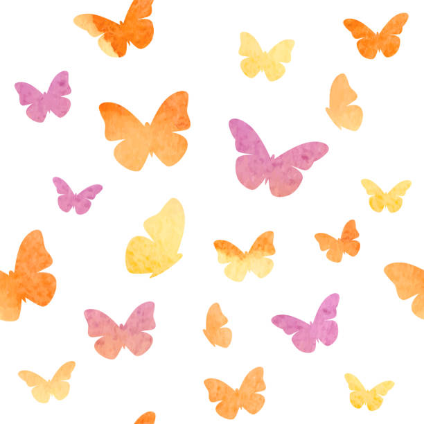 Butterfly seamless pattern vector art illustration