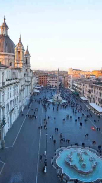 istock High angle Panoramic view of piazza navona 1497434436