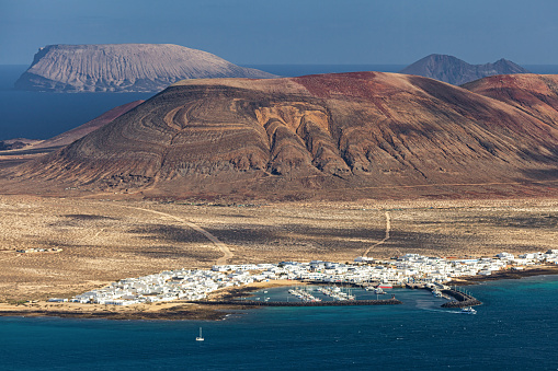 La Graciosa island view from Lanzarote, Canary islands