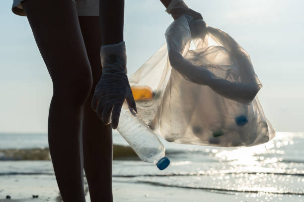 istock Save ocean. Volunteer pick up trash garbage at the beach and plastic bottles are difficult decompose prevent harm aquatic life. Earth, Environment, Greening planet, reduce global warming, Save world 1497437385