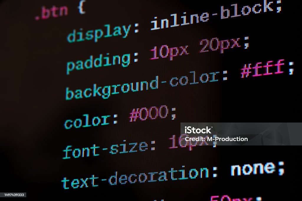 Html Website Source Code On The Screen Stock Photo - Download Image Now ...
