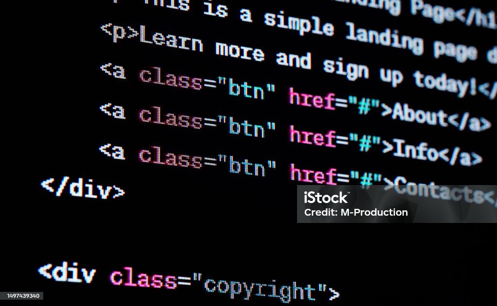 Html Website Source Code On The Screen Stock Photo Download Image Now html-website-source-code-on-the-screen-stock-photo-download-image-now