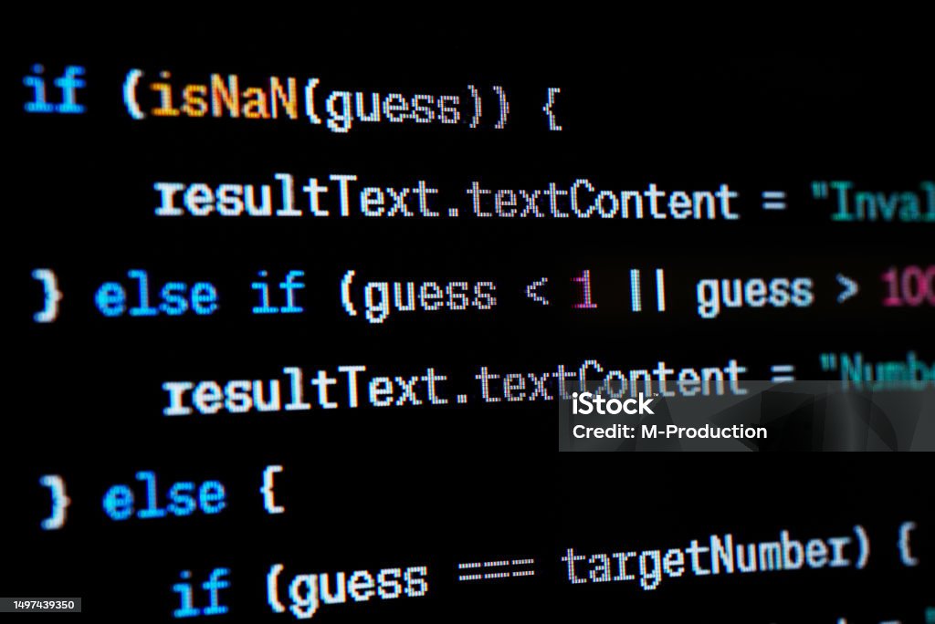 Java Script Source Code On The Screen Stock Photo - Download Image Now ...