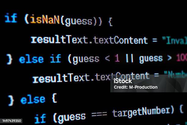 Java Script Source Code On The Screen Stock Photo - Download Image Now ...