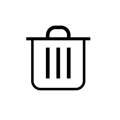 Rubbish bin icon isolated on white background. Delete symbol. Trash can icon. Trash can pictogram. App icon