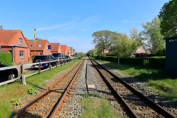 Schienen der Kleinbahn auf der Insel Borkum