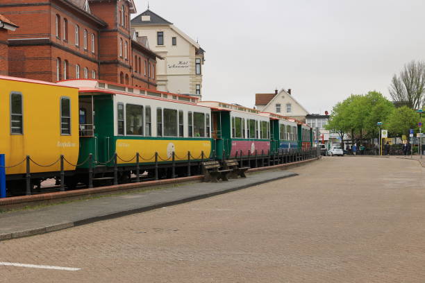 Borkum, Germany\n08.05.2023\nPassenger train is ready for departure at Borkum train station