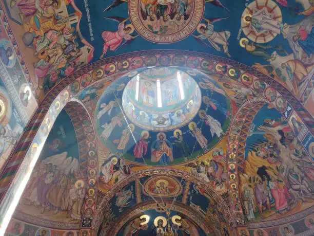 Photo of The interior of the Marius orthodox monastery in Satu Mare county, Romania